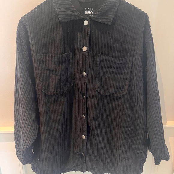 Chenille Collared Shacket - Picture 1 of 9